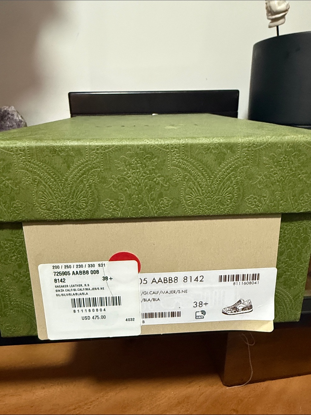 Designer-Gucci Sneakers Silver Size 38+